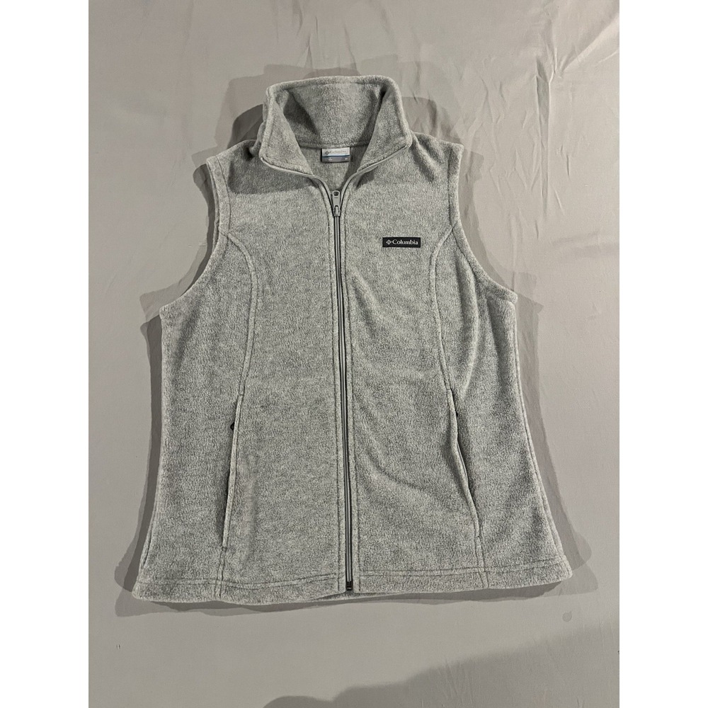 Columbia Women's Gray Fleece Vest Size Medium EUC